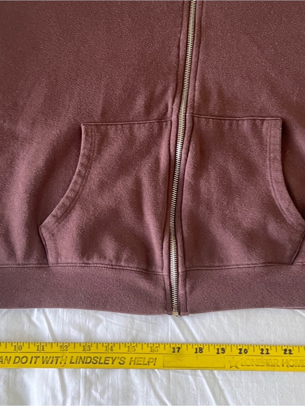 Full Tilt Chocolate Brown Oversized Zip-Up Hoodie XXL - Picture 4 of 10